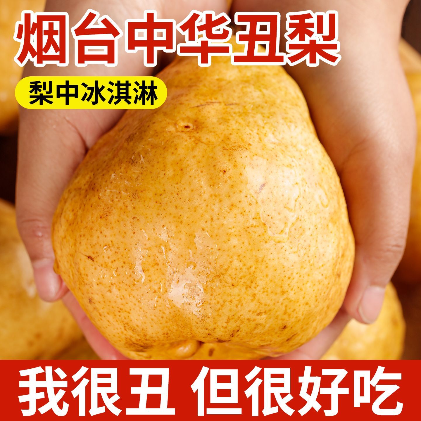 正宗烟台丑梨中华大丑梨软产地多汁水果梨子整箱纯甜无酸新鲜当季