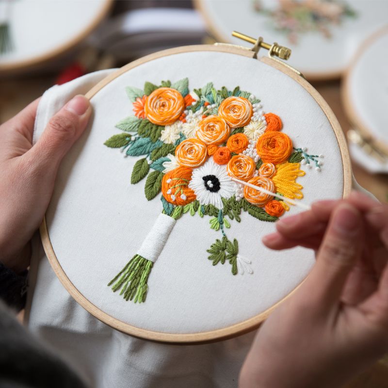 刺绣diy立体制作绣品初学者绣花孕妇手工自绣苏绣布艺礼物材料包