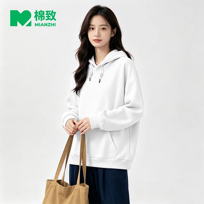 【棉致】连帽卫衣女春秋季2026新款韩系简约宽松休闲套头上衣通勤外套