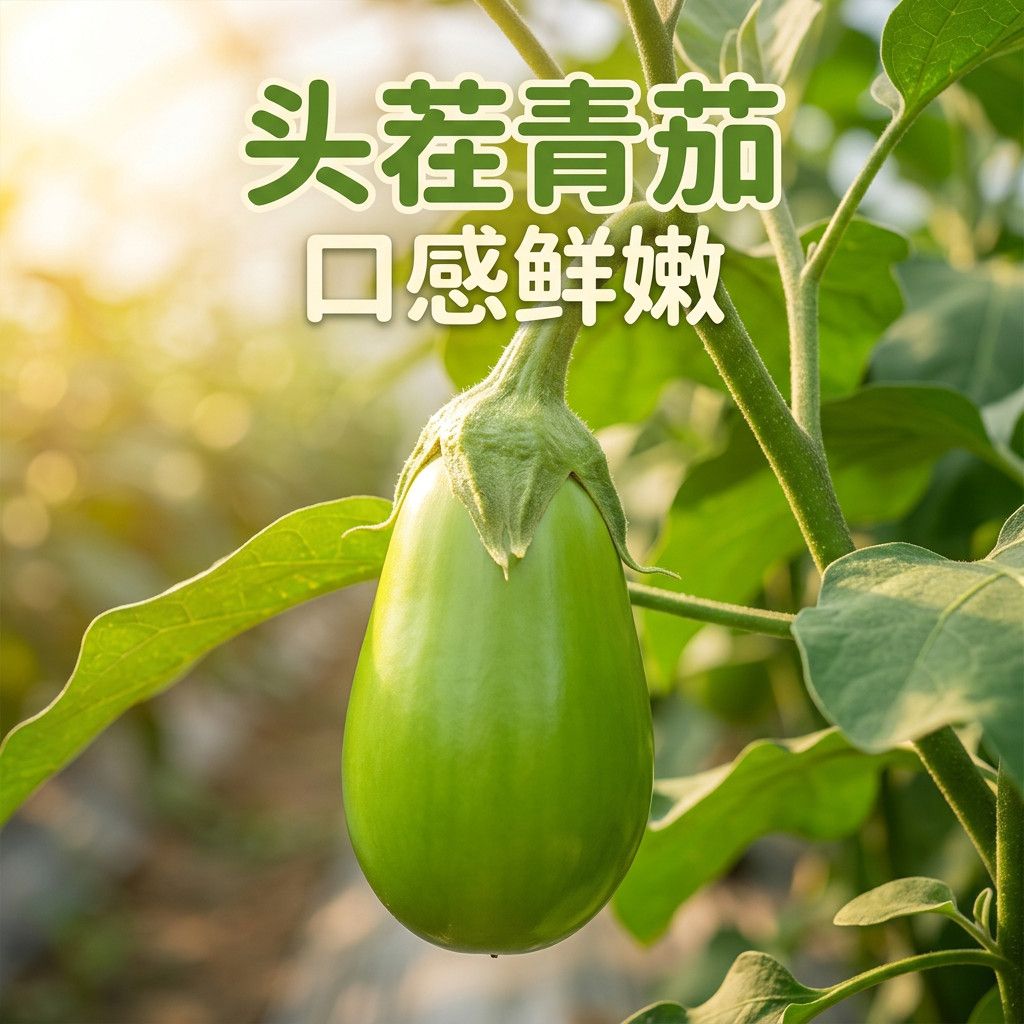 现摘青茄子新鲜农家自种新鲜蔬菜生吃嫩茄子便宜头茬茄子