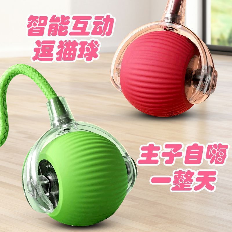 智能自嗨宠物玩具逗猫智能逗狗球猫咪玩具溜溜球遛狗玩具可充电