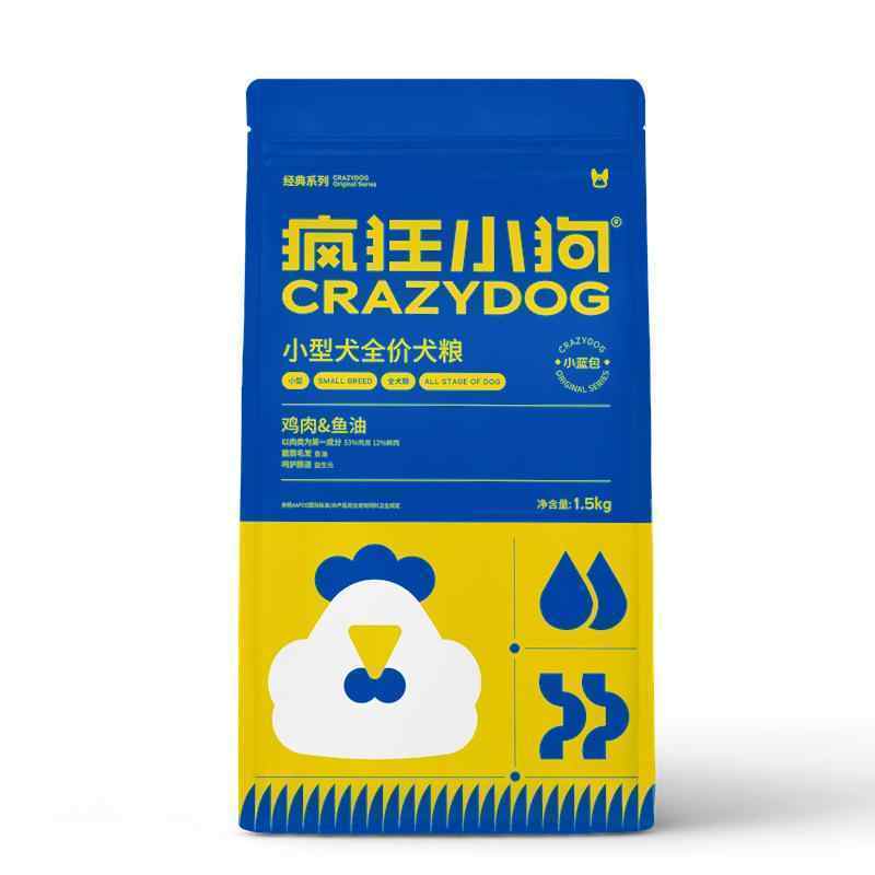 【疯狂小狗】鸡肉鱼油肉粒双拼全价狗粮泰迪幼犬成犬博美柯基小型犬粮