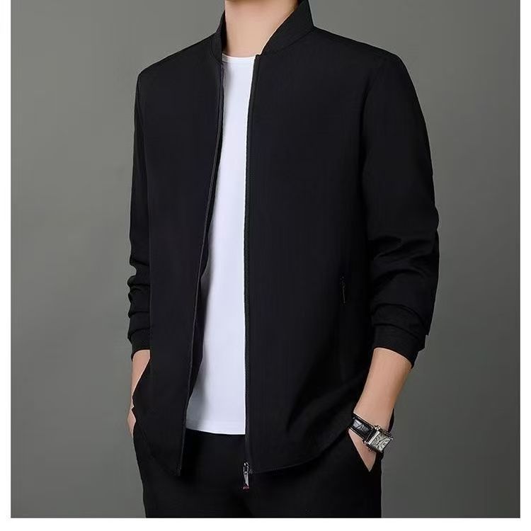 男士外套春秋季韩版潮流休闲棒球服夹克男修身薄款棒球服高档夹克