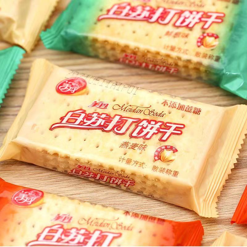 【2斤】正宗北京美丹白苏打饼干无蔗糖咸味梳打香葱芝麻小包散称