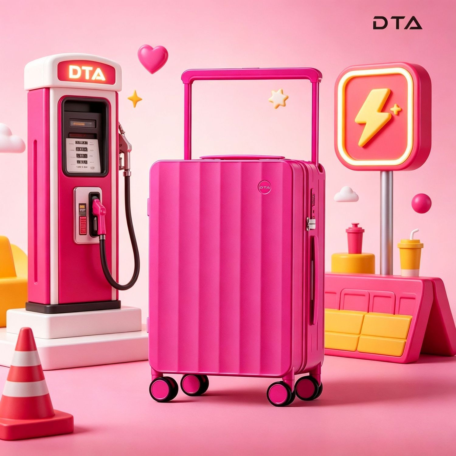【DTA】行李箱2026新款行李箱20寸高颜值可登机耐用大容量粉色旅行箱