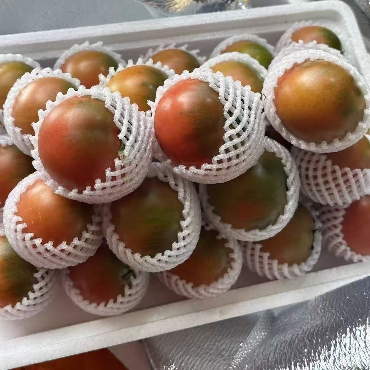 东北丹东吃水果草莓东北柿子铁皮西红柿新鲜自然碱地水果番茄