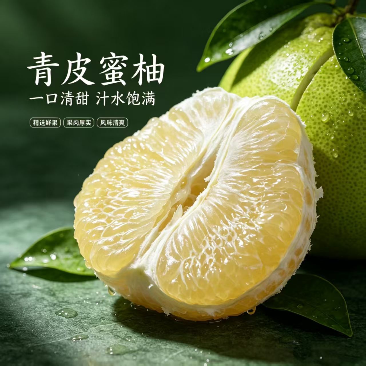 正宗白肉蜜柚新鲜水果青柚子白心多汁当季青皮柚子孕妇批发