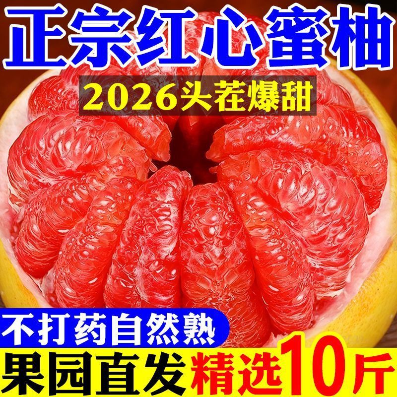 【果园直发】正宗红心蜜柚薄皮红心柚子三红蜜柚当季新鲜孕妇水果