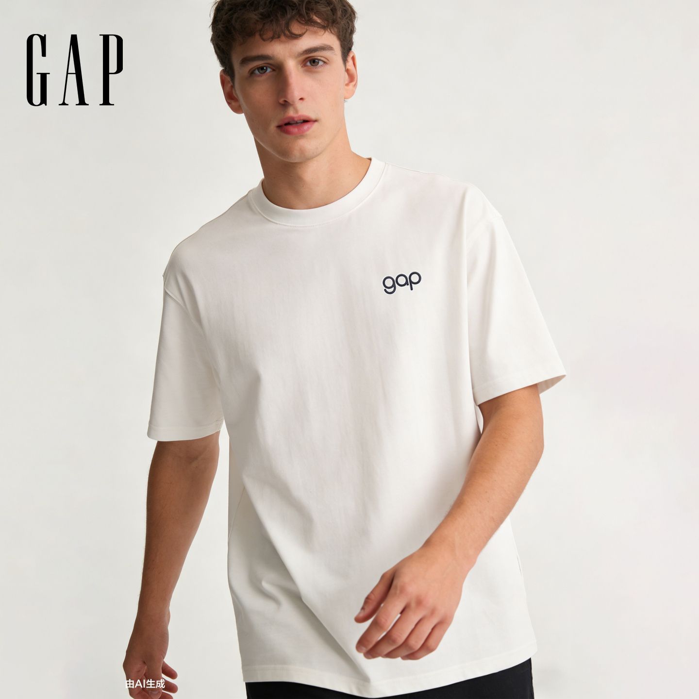 【Gap】男女装2026春季新款纯棉logo印花宽松圆领短袖T恤上衣854722