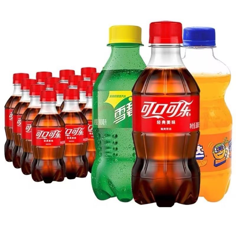 包装随机多口味可口可乐碳酸饮料雪碧可乐芬达300mL*24瓶迷你瓶装