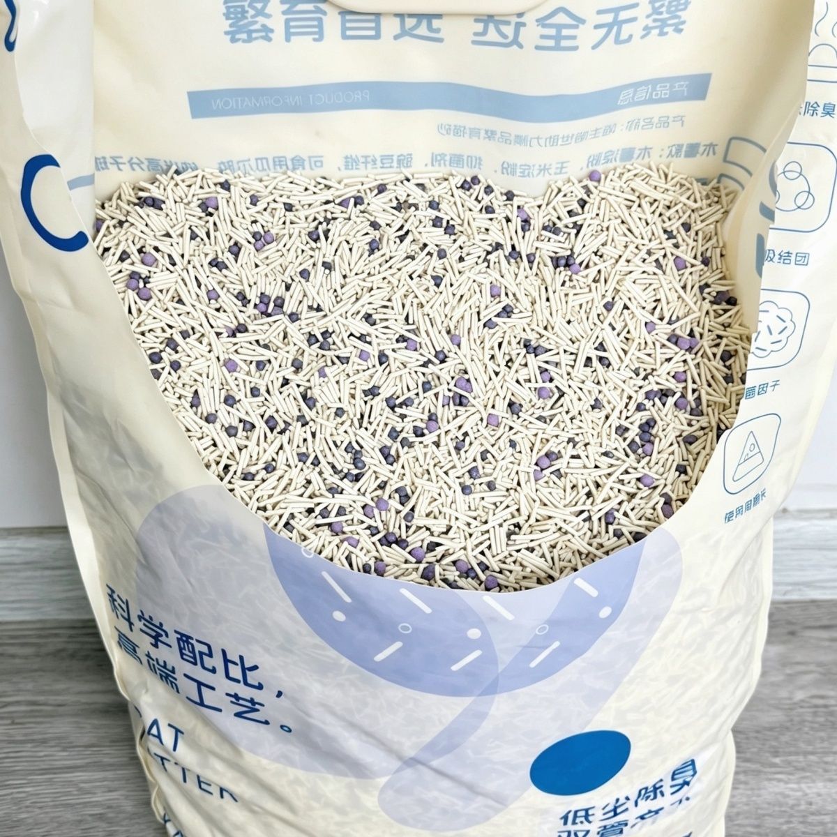喵生喵世豆腐猫砂紫泡泡繁育款除臭高分子结团耐用不粘底大包装