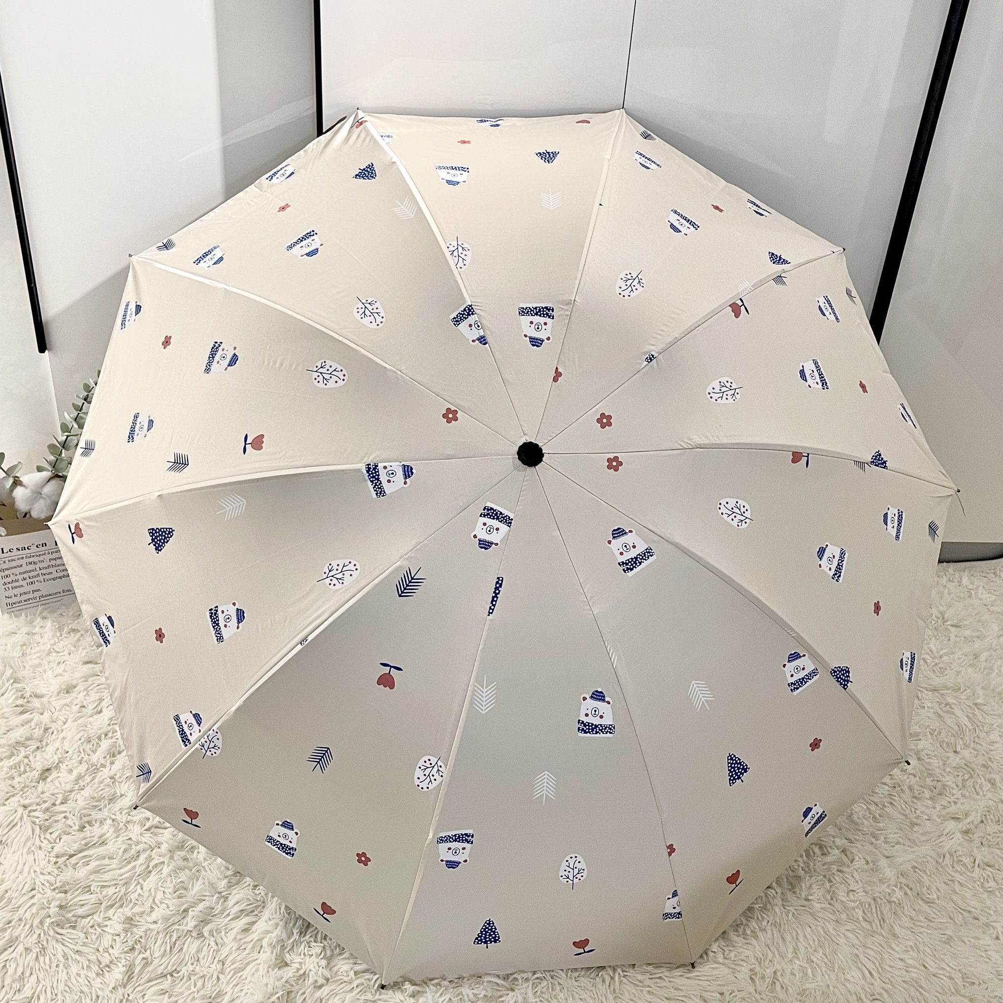 天堂鸟正宗2026新款雨伞伞防晒防紫外线十骨黑胶晴雨两用小熊可爱