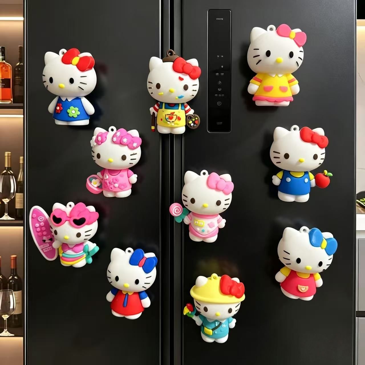 【特大号3D立体冰箱贴】可爱卡通KT猫冰箱贴磁吸式创意冰箱贴