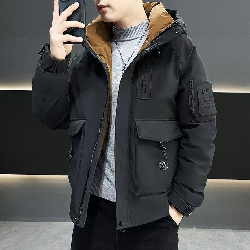 羽绒服男2025新款加厚宽松连帽男士羽绒服潮流保暖防寒鸭绒外套男