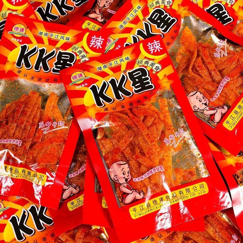 德建KK星辣条香辣解馋零食独立包装儿时回忆怀旧整箱批发kk星辣条