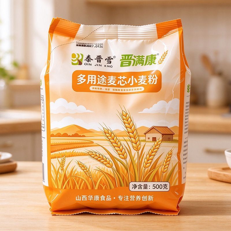 农家自磨麦芯精致面粉小麦粉小麦包子饺子馒头通用家用一袋