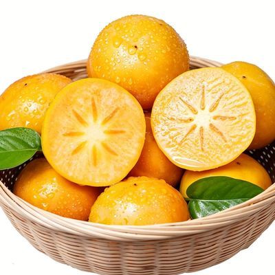 【彩箱】山西巧克力脆甜柿净重8.5/4.5/2.5斤单果90g以上