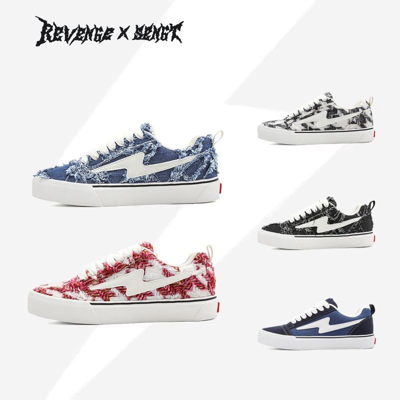 Revenge x SENGT风暴闪电滑板鞋联名情侣潮流复古百搭时尚面包鞋