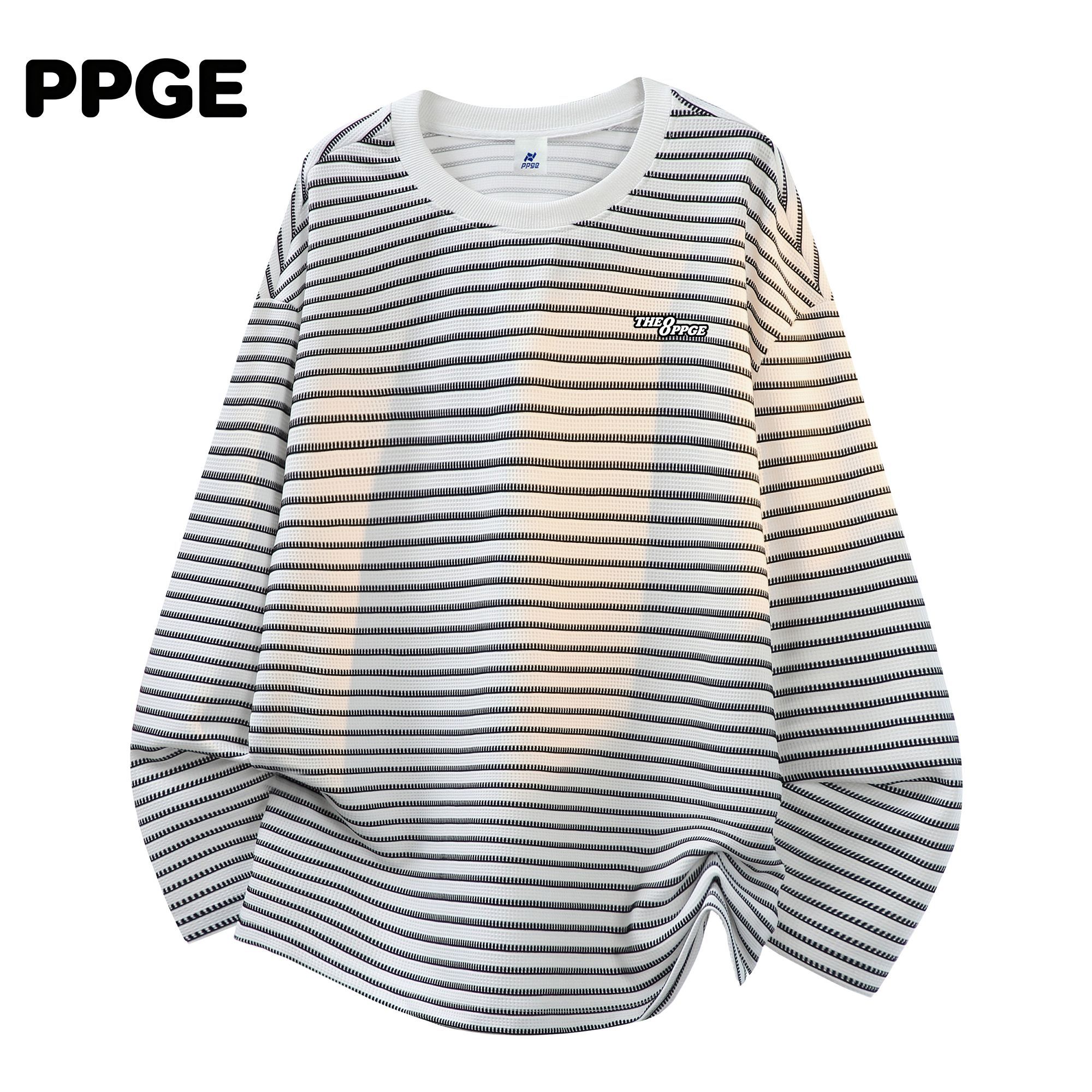 【PPGE】套头长袖男秋冬季品牌刺绣柔软亲肤简约休闲百搭宽松正品针织
