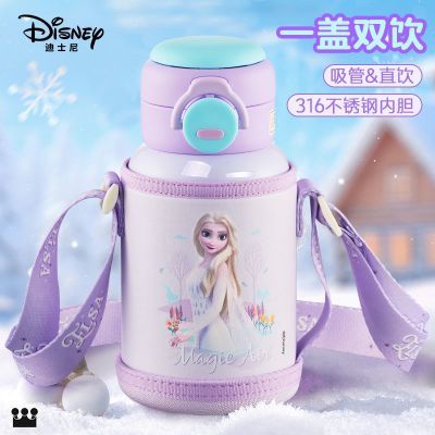 【迪士尼】儿童保温杯316食品级幼儿园爱莎公主水杯宝宝吸管杯水壶