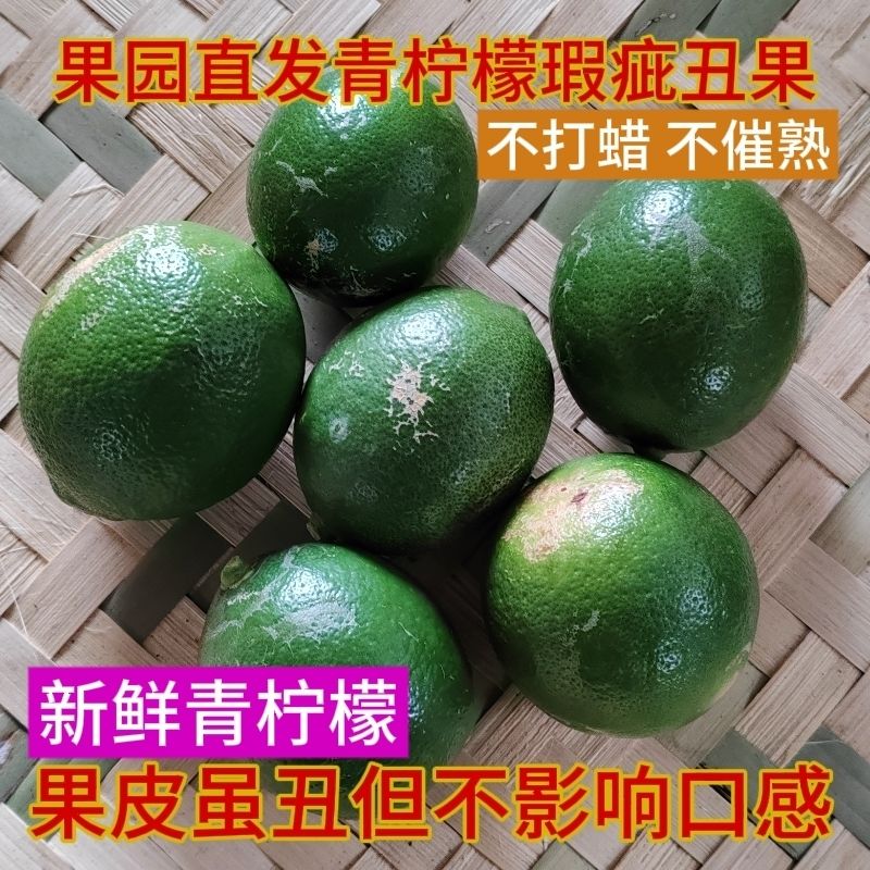 云南果园纯天然青柠檬新鲜有籽无籽瑕疵丑果多汁大小果四季奶茶店