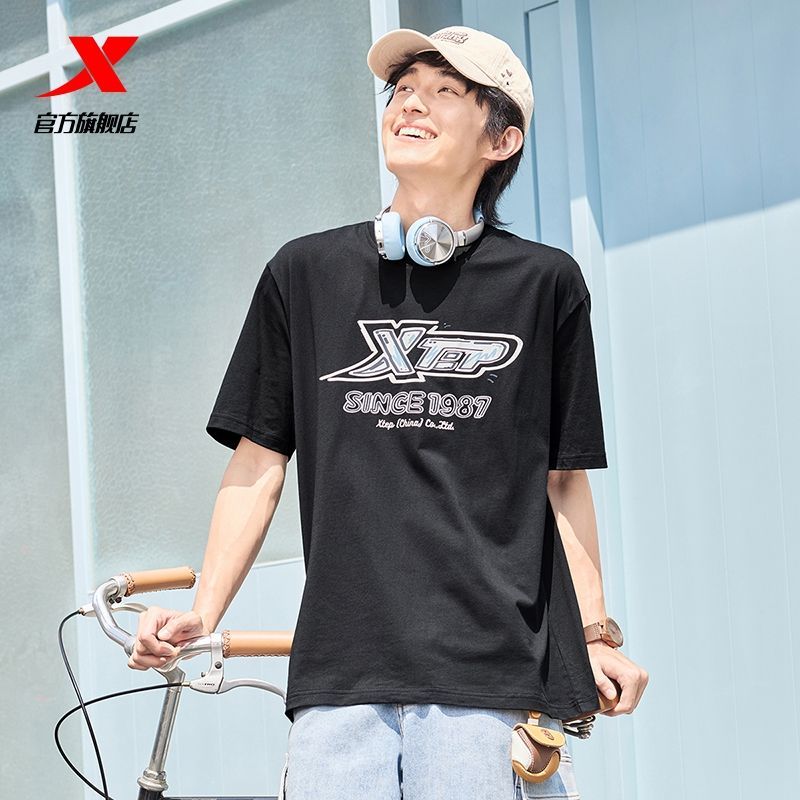 【特步】短袖T恤夏季男女情侣款轻薄休闲透气运动上衣t恤