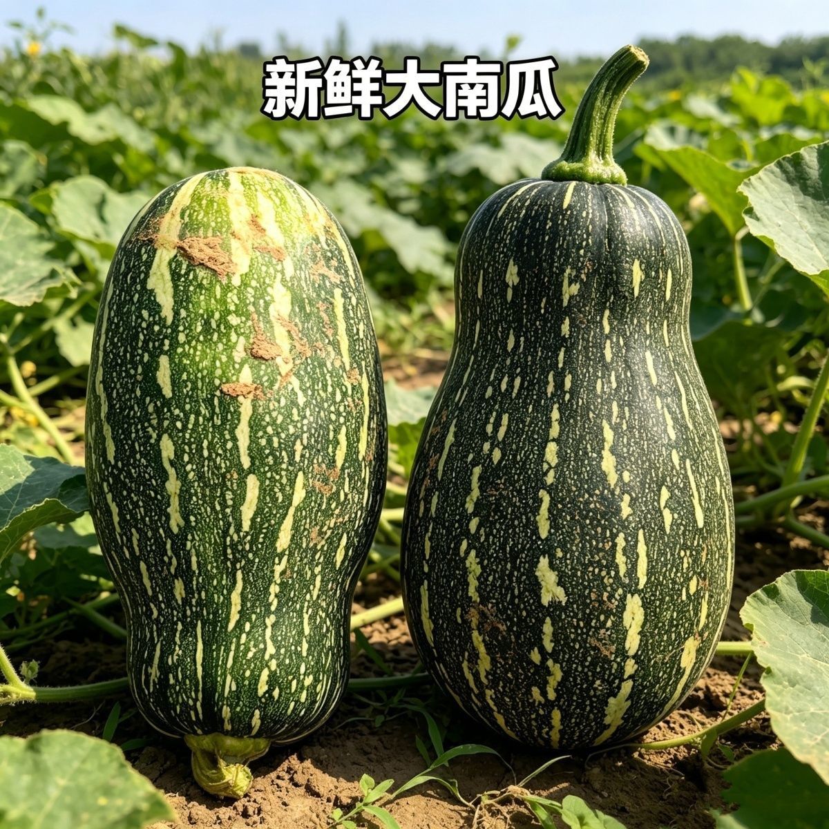 当季蔬菜大南瓜花皮大南瓜倭瓜嫩窝瓜花皮南瓜农家自种大南瓜