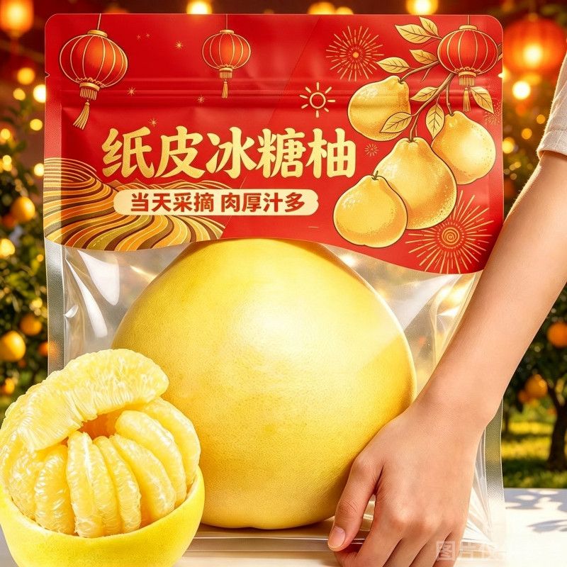 【9斤特惠】正宗福建白心柚子白肉蜜柚薄皮多汁白柚当季水果批发