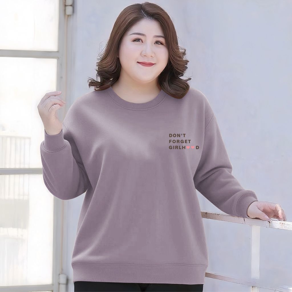 300斤卫衣女春秋新款妈妈加肥加大码女装休闲宽松冬季圆领打底衫