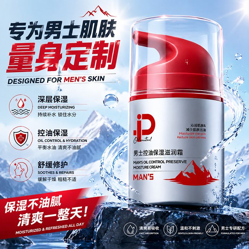 男士保湿面霜脸部秋冬换季补水滋润防干燥干裂擦脸护肤润肤乳