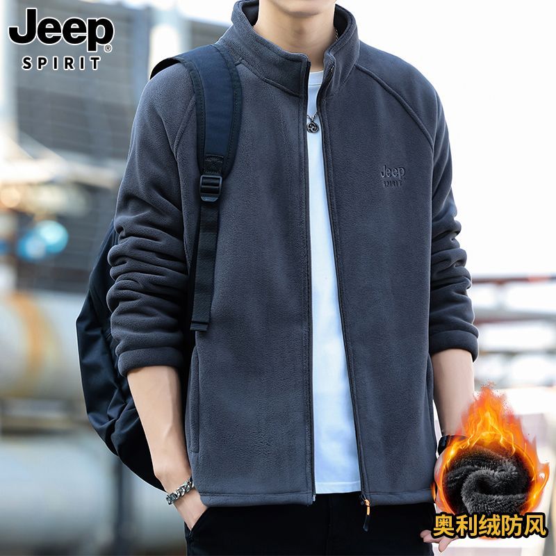 【JEEP SPIRIT】吉普男士奥粒绒外套2026秋冬新款加厚保暖立领夹克男