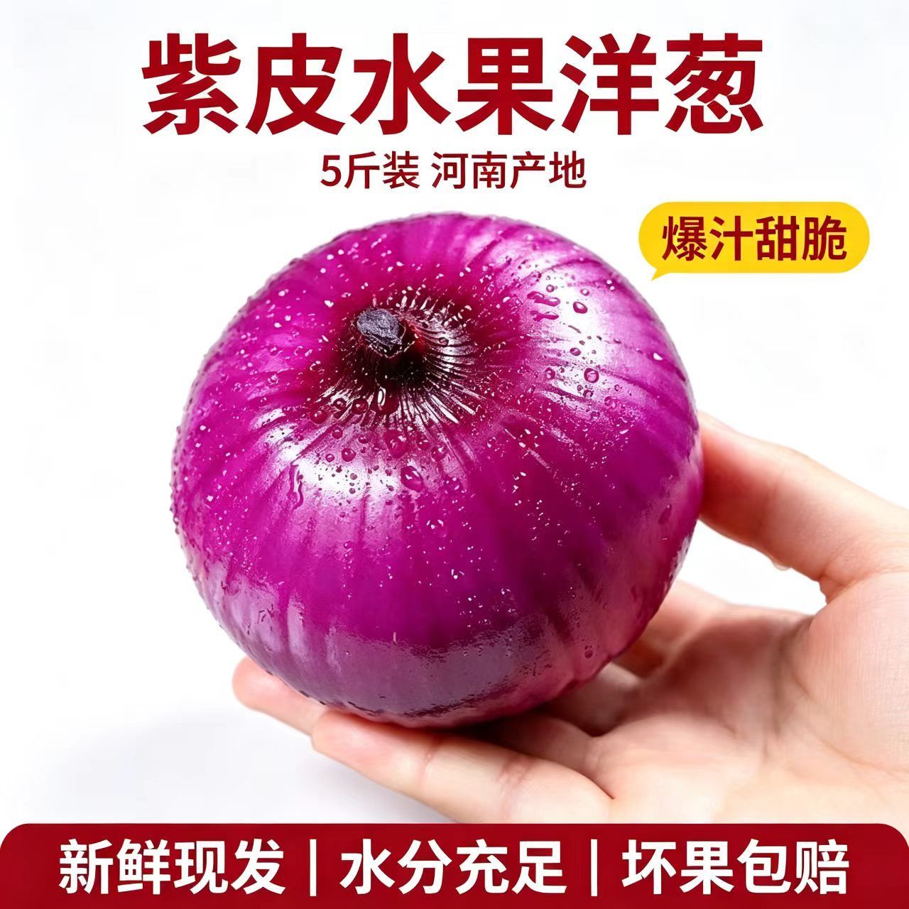 河南精选水果洋葱5斤正宗二红扁葱紫皮生吃甜脆肉厚多汁农家蔬菜