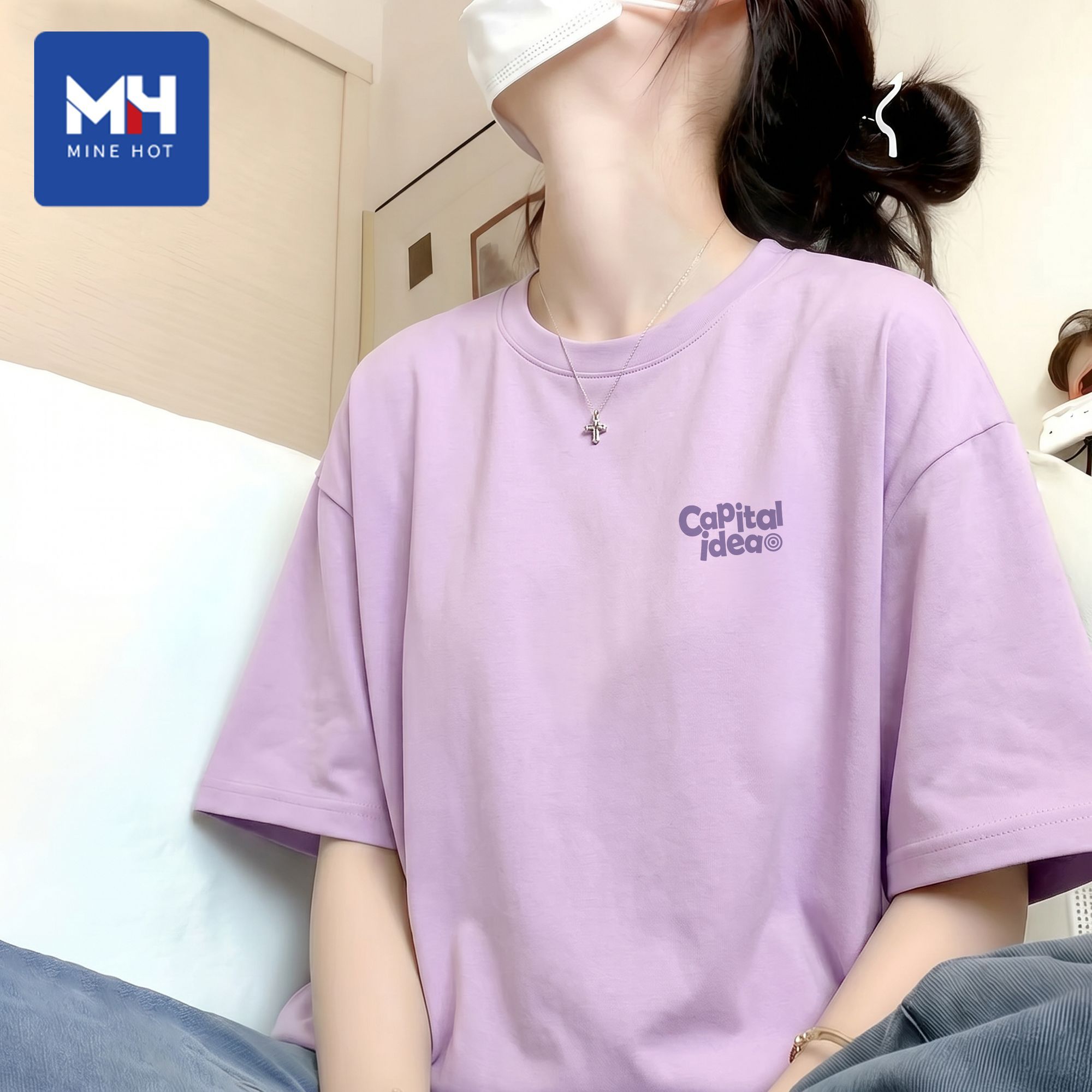唐狮集团MH纯棉短袖t恤女2026新款夏季宽松半袖韩版宽松休闲上衣
