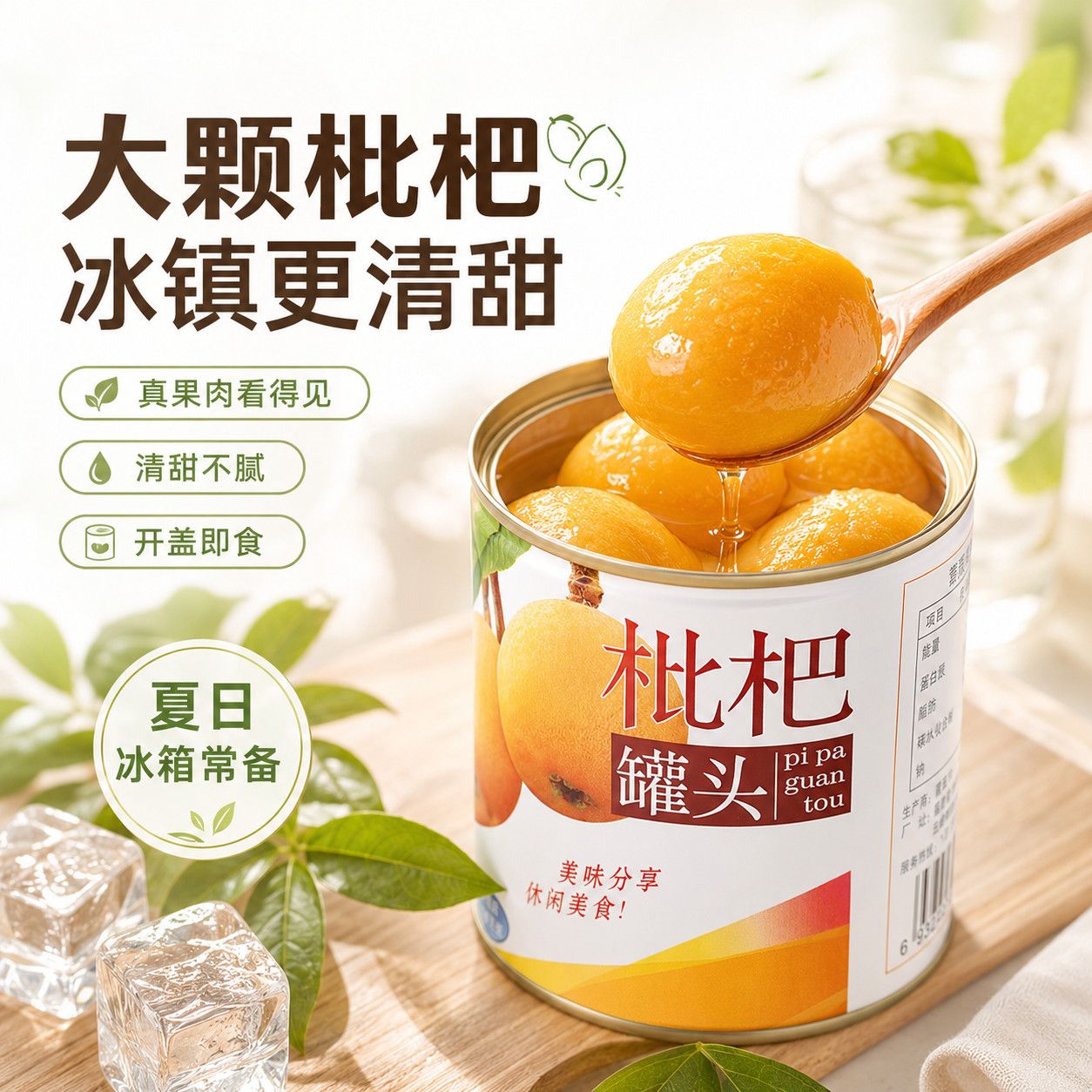 312克便携小罐枇杷罐头追剧解馋酸甜水果罐头家用囤货整箱