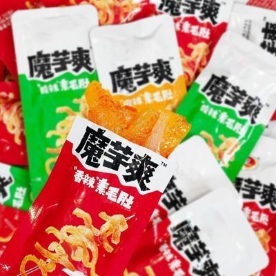 【划算100包】魔芋爽素毛肚麻辣条宿舍网红即食虾解馋小零食3包