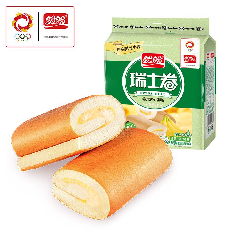 【盼盼】瑞士卷香蕉混合口味早餐下午茶抗饿糕点休闲解馋零食整箱批发