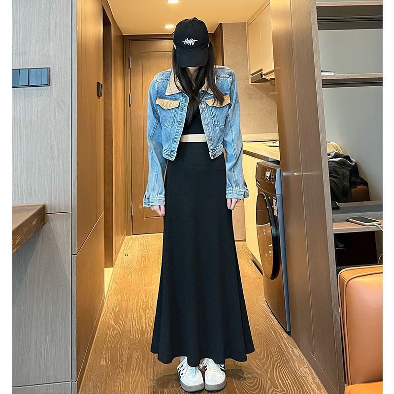 【空气棉+2个裙长】2026新款鱼尾半身裙女款秋冬季高腰显瘦A字裙