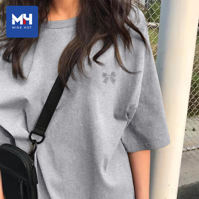 唐狮集团MHt恤女2026新款夏季多巴胺穿搭纯棉正肩宽松短袖上衣女