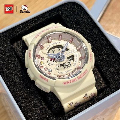 【正港】ZGO-三丽鸥HelloKitty学生手表女初中生高颜值运动夜光电子表