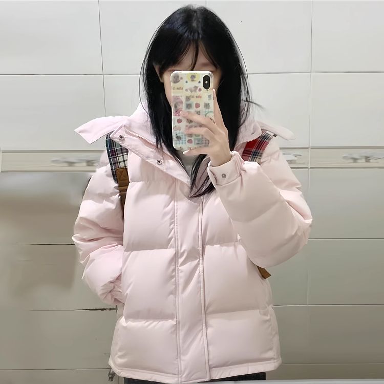 反季清仓特价中戏羽绒服女白鸭绒短款加厚立领小个子情侣款面包服