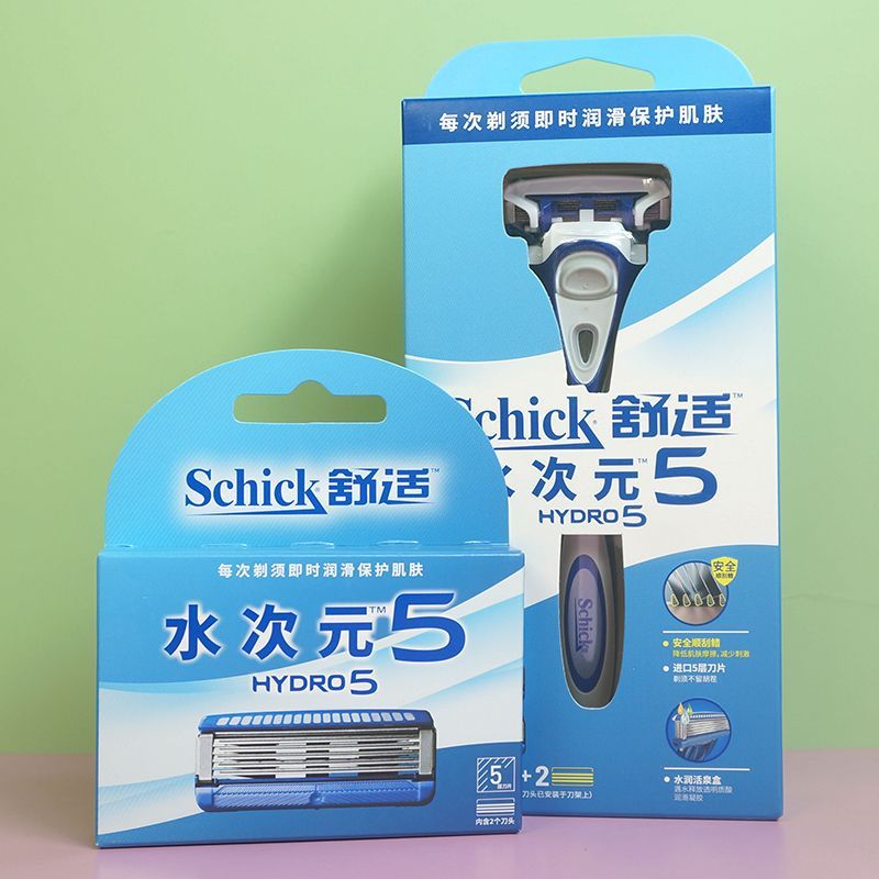 【舒适】Schick剃须刀剃须水次手动男士刮胡刀五层刀头进口刀片