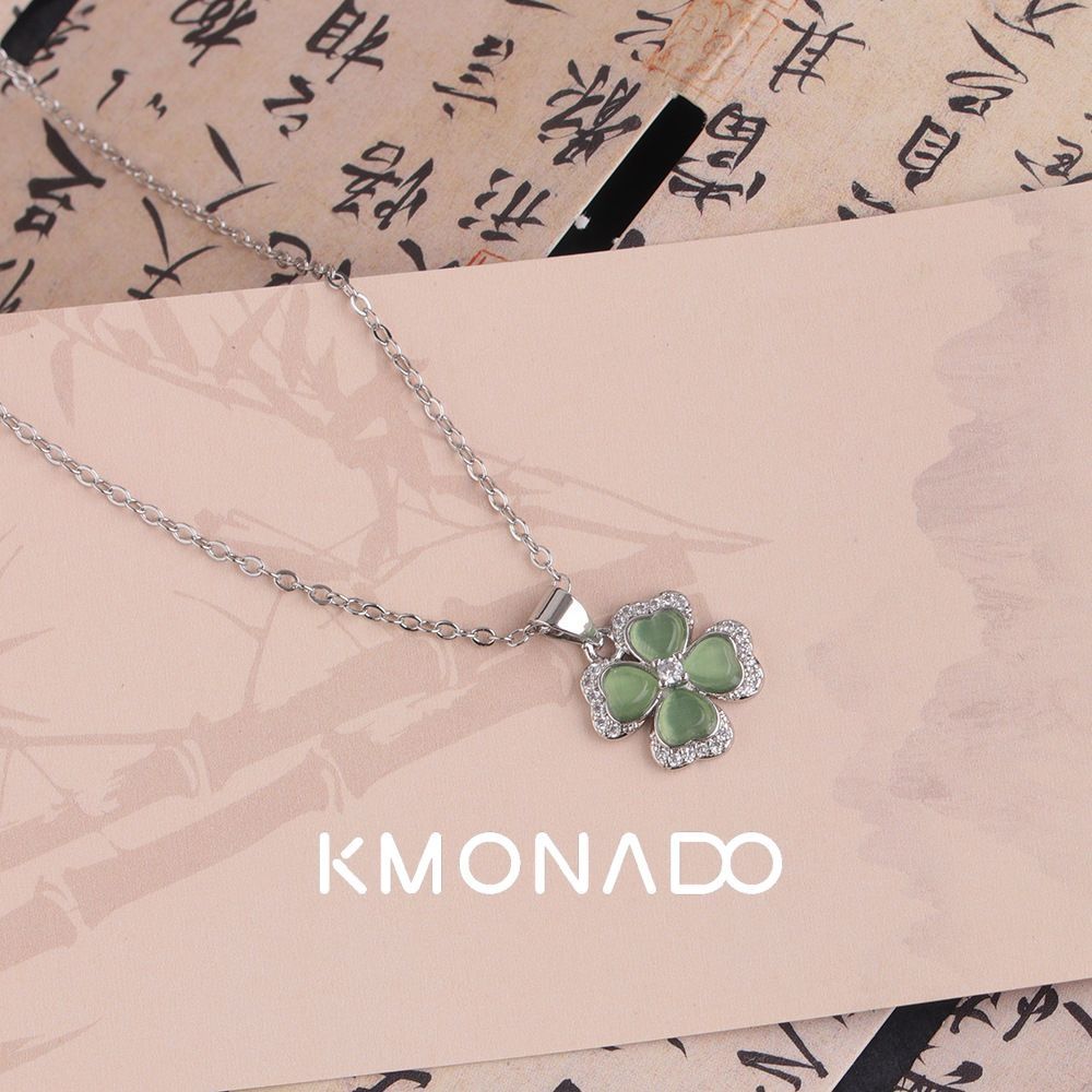 KMONADO恋心四叶草项链ins轻奢小众气质精致高级感七夕礼物送女友