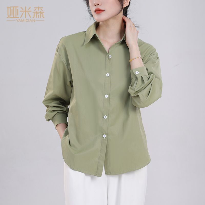 新款衬衫女长袖休闲百搭时尚春秋设计衬衣宽松气质外穿小清新上衣