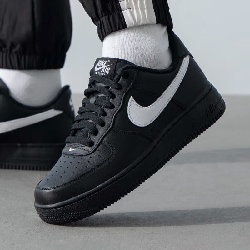 【耐克】AF1男鞋Air Force 1空军一号黑色低帮运动休闲板鞋FZ0627-010