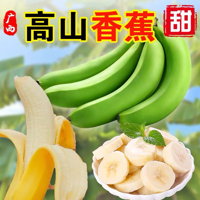 广西青皮单根高山香蕉新鲜单个水果现摘整箱自然应季催熟青蕉发货