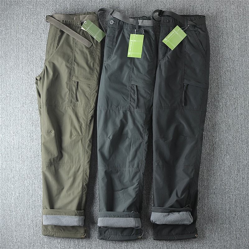 男伞兵休闲裤秋冬机能防风工装户外登山裤骑行作训裤加绒裤子