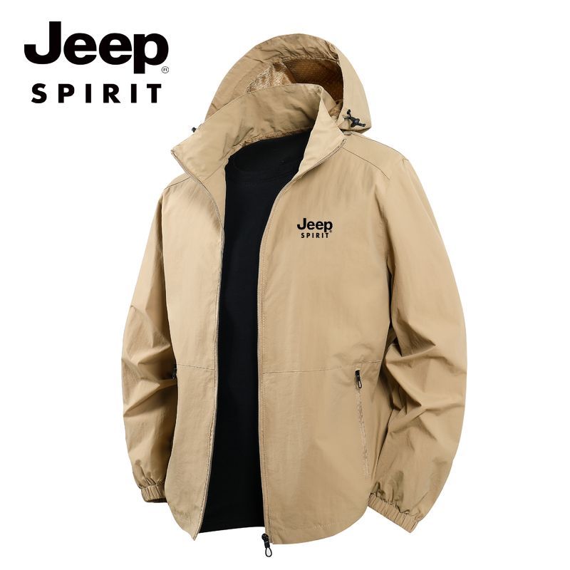 【JEEP SPIRIT】吉普春秋新款夹克男士外套可拆卸帽大码防风防水夹克