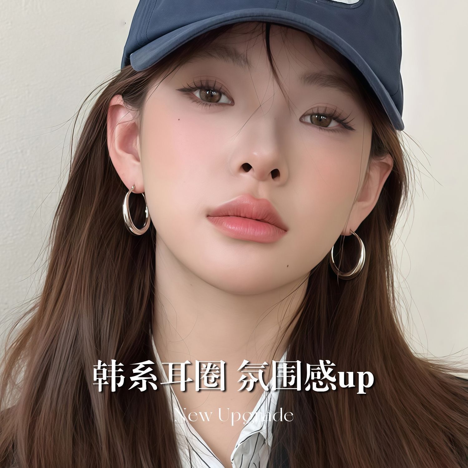 空心大耳环S925银针韩系时尚精致日常通勤百搭高级感女耳饰