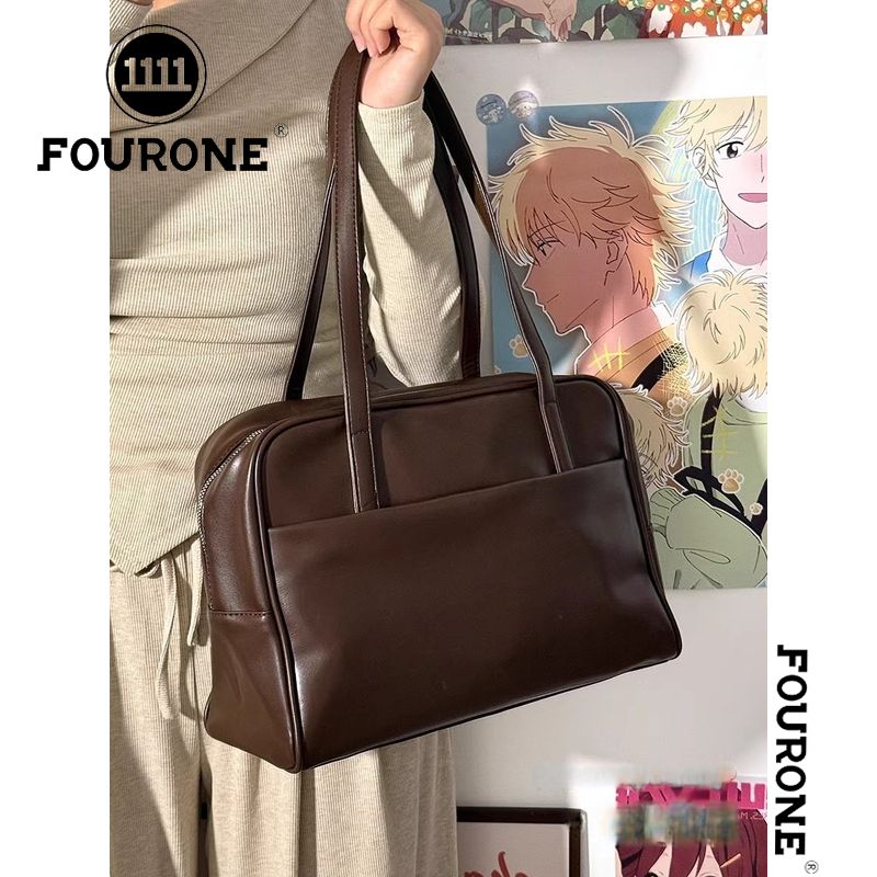 【FOUR ONE】韩系小众波士顿大容量枕头包二次元JK漫展PU日系单肩包女