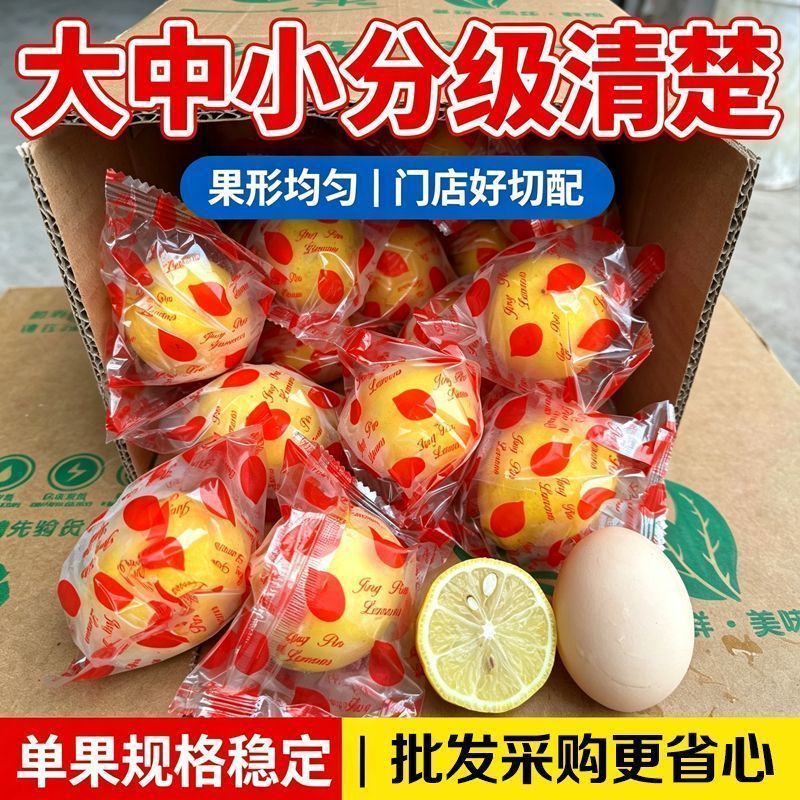 四川安岳新鲜黄柠檬水果尤力克孕妇薄皮柠檬果子泡水多规格